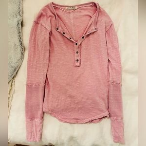 Free People XS We the Free Pink Henley